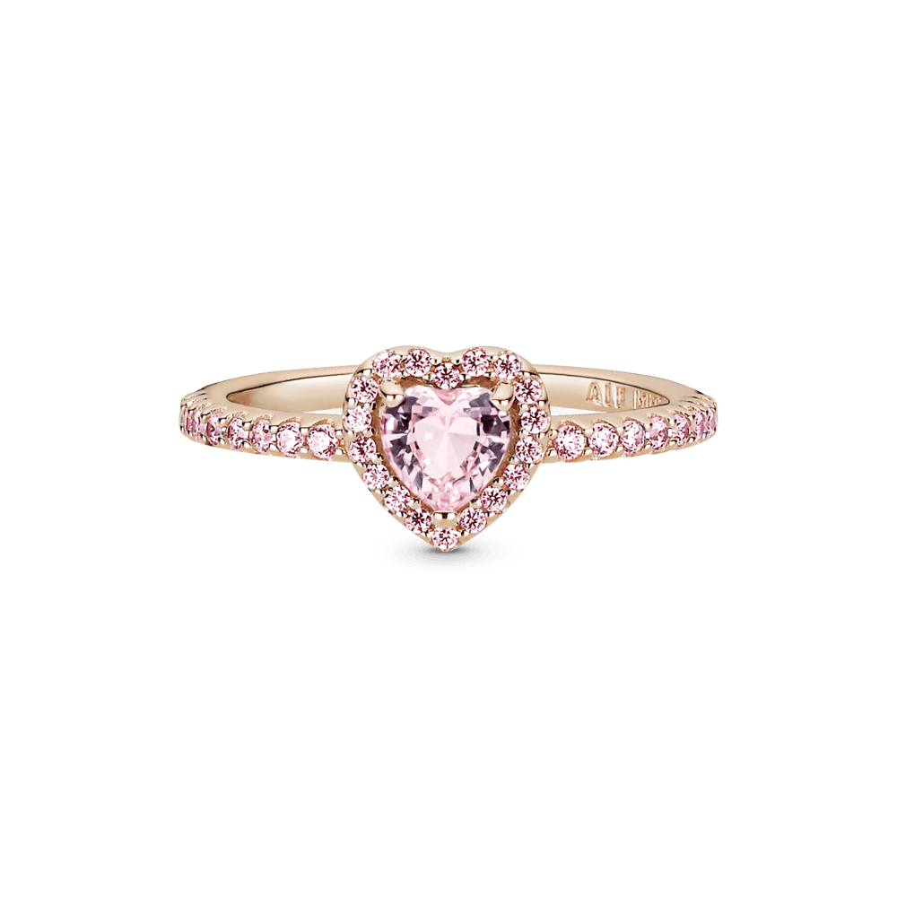 Anillo Corazón Elevado Oro rosa