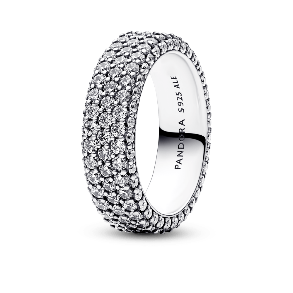 Anillo Hilera de Pavé Triple Pandora Timeless