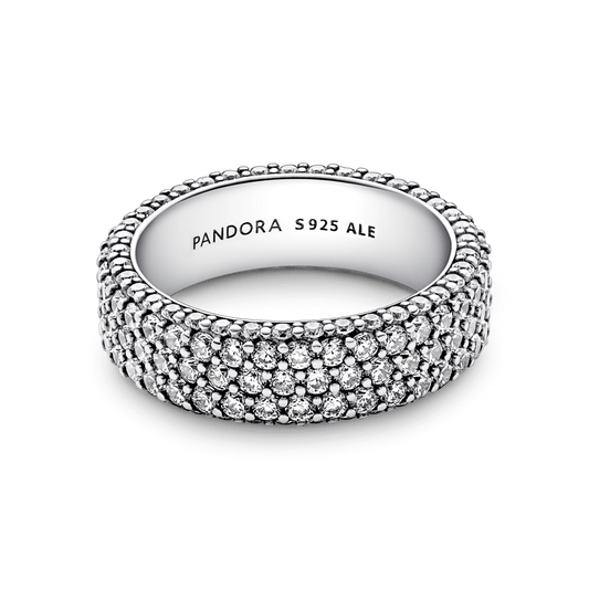 Anillo Hilera de Pavé Triple Pandora Timeless