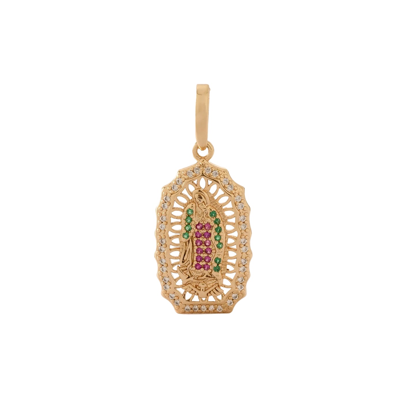 Dije Madre Guadalupana Oro Laminado 18k