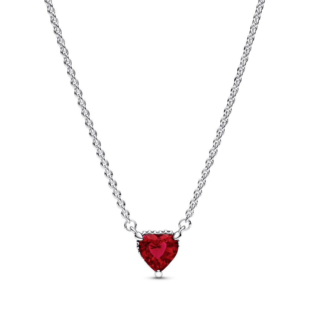 Collar Collier con Pendiente Halo de Corazón Reluciente