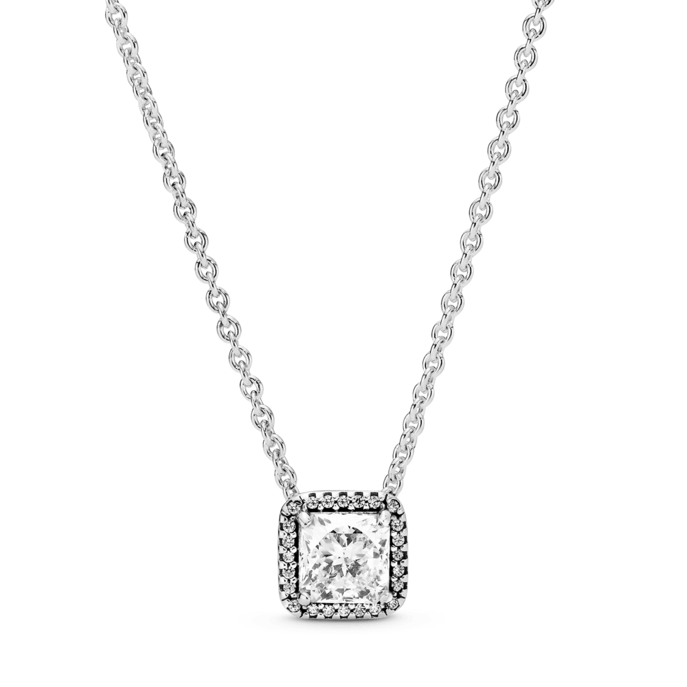Collar Halo Cuadrado Brillante