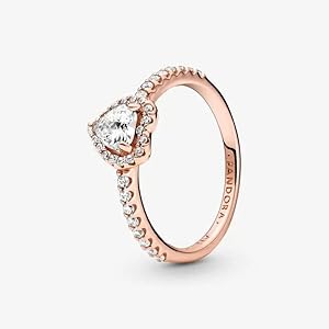 Anillo Corazón Elevado Oro rosa