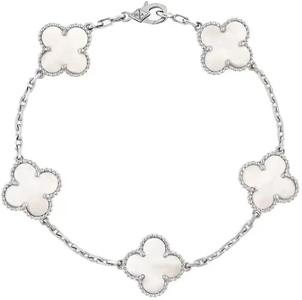 Pulsera 5 treboles plata s925