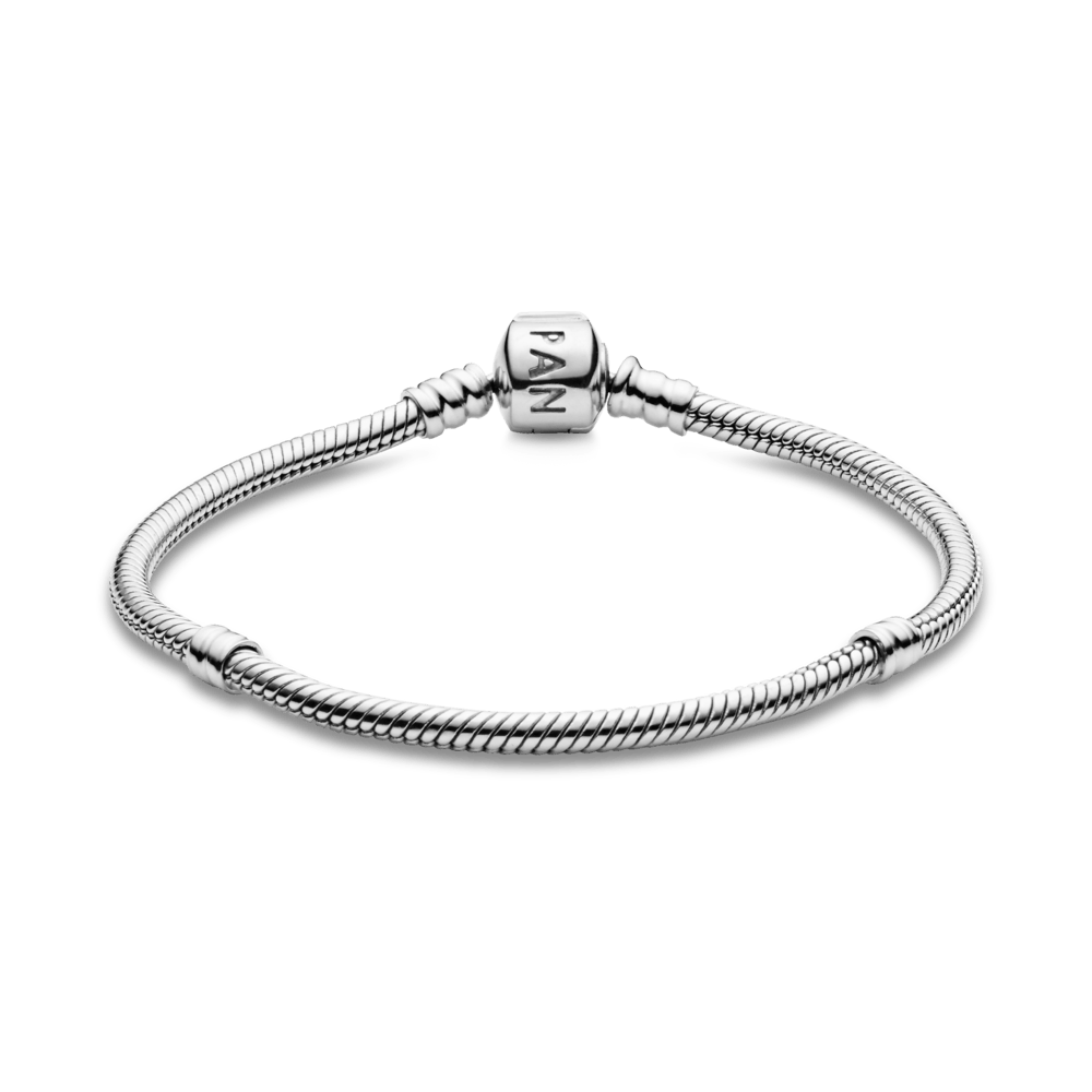 Brazalete Cadena de Serpiente con Cierre Logo Moments Flexible
