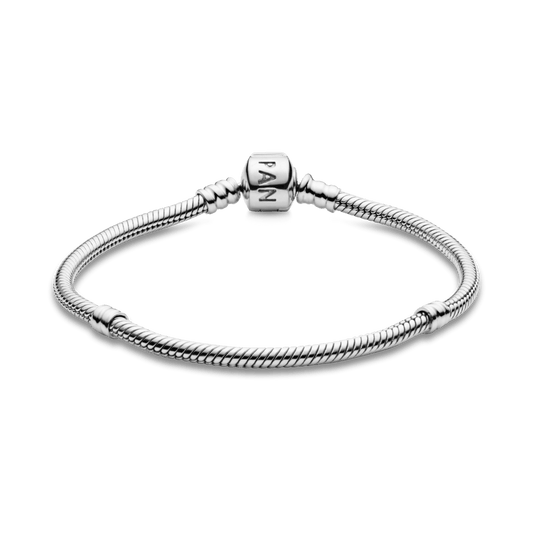Brazalete Cadena de Serpiente con Cierre Logo Moments Flexible