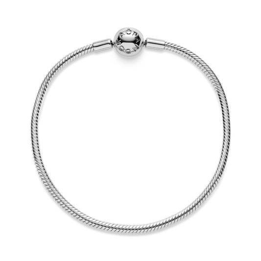 Brazalete Cadena de Serpiente con Cierre Redondo Moments Semirrigdo