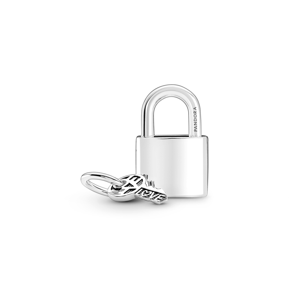 Charm Colgante Candado y Llave Plata Esterlina