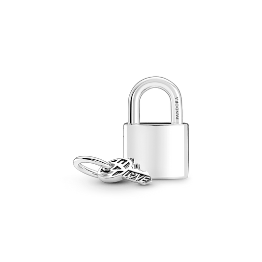 Charm Colgante Candado y Llave Plata Esterlina