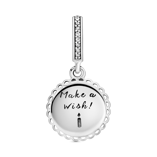 Charm Colgante Pastel de Cumpleaños Rosa