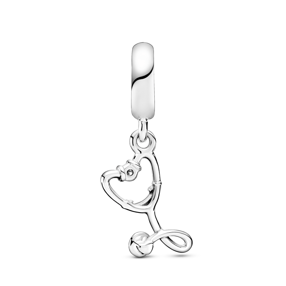 Charm Colgante de Estetoscopio en Forma de Corazón