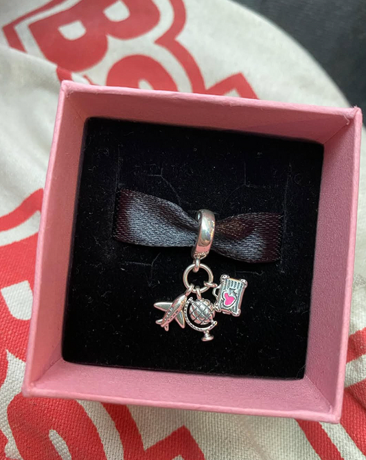 Charm volgante Avión, Globo y Maleta