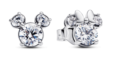 Aretes de botón Mickey y Minnie Mouse Disney