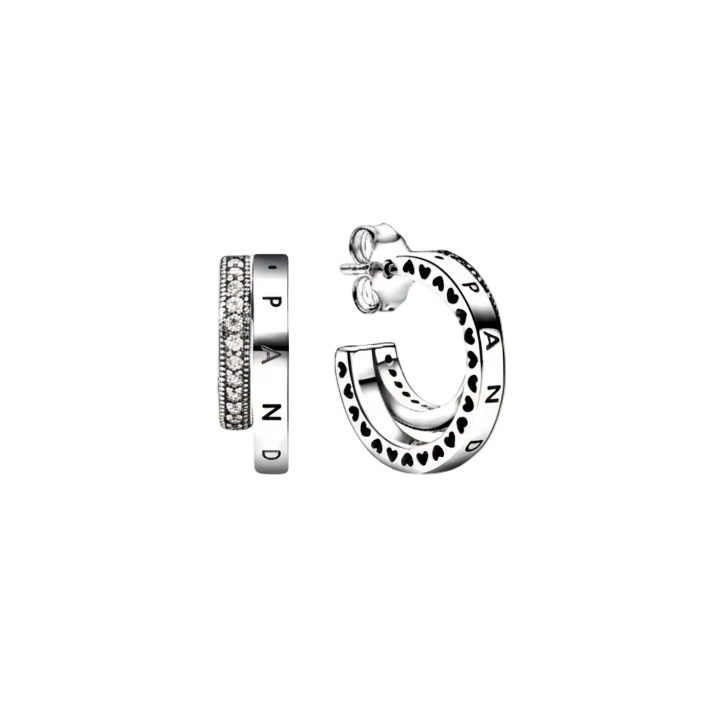 Aretes doble Aro con Detalles