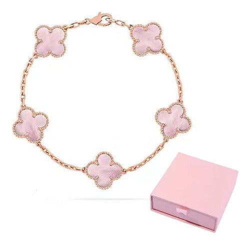 Pulsera 5 treboles plata s925