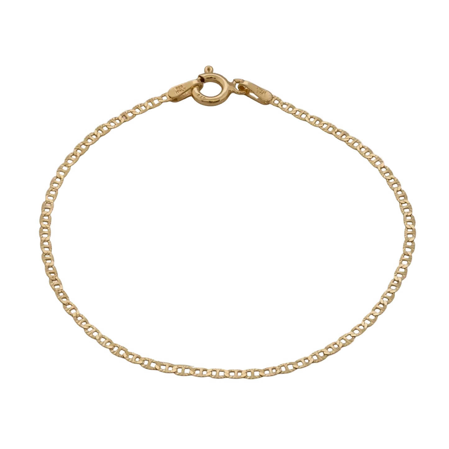 Pulsera Escalerita Con Destellos IT Oro Laminado 18k