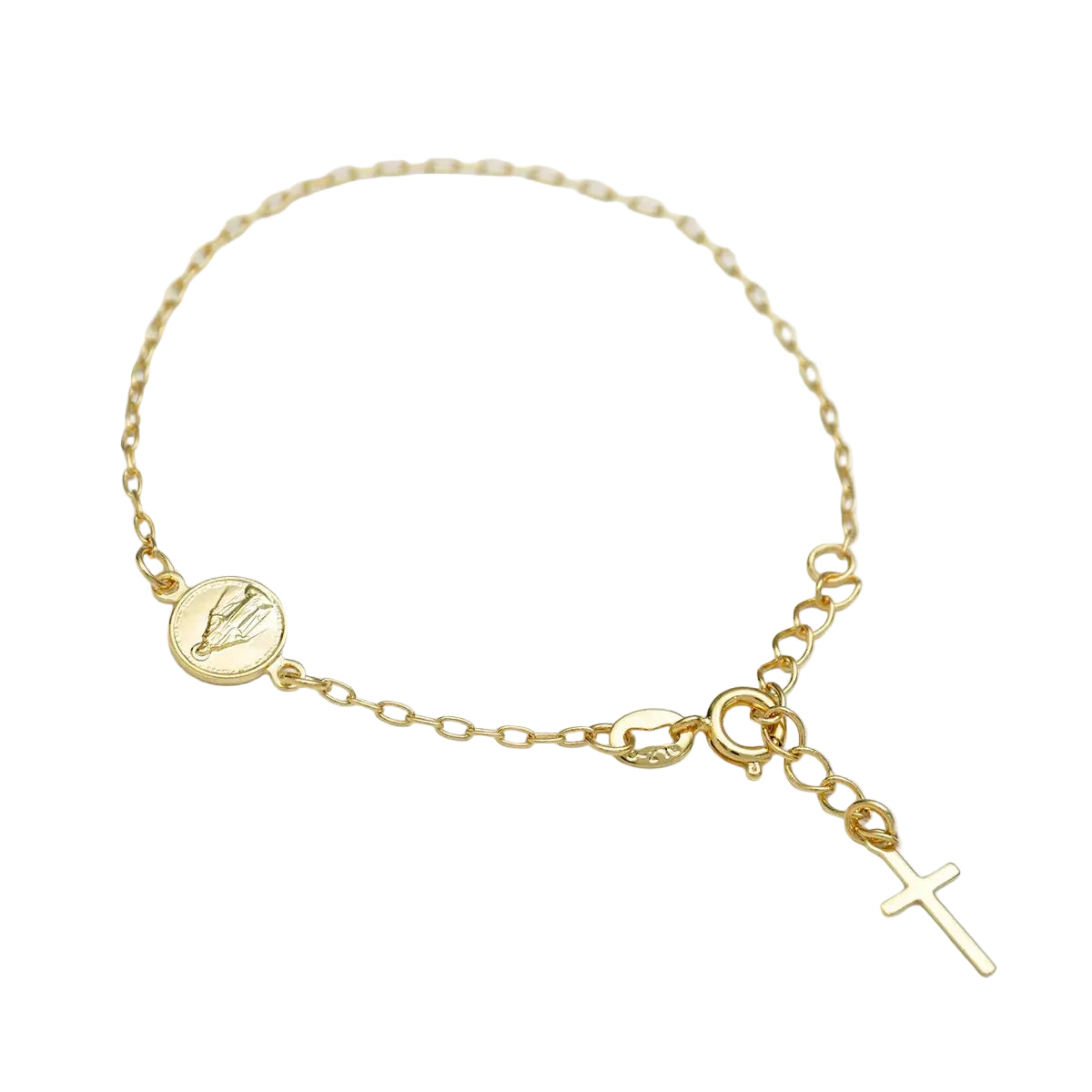 Pulsera Virgen Milagrosa Laminado 18k