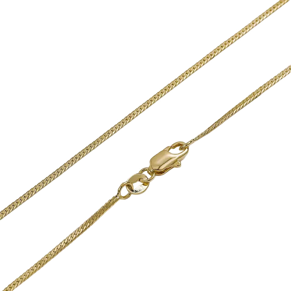 Cadena Serpiente Plana Delg Oro Laminado 18k