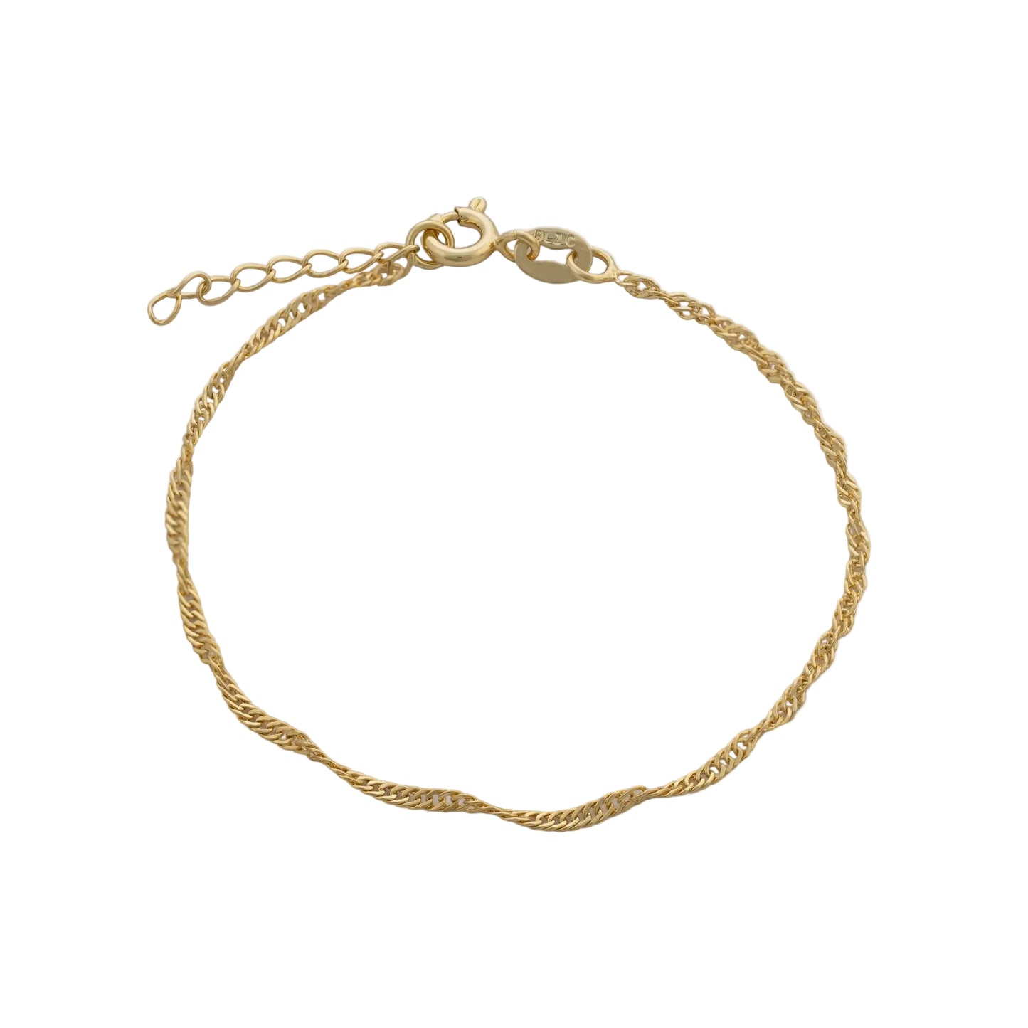 Pulsera Singapur Oro Laminado 18k