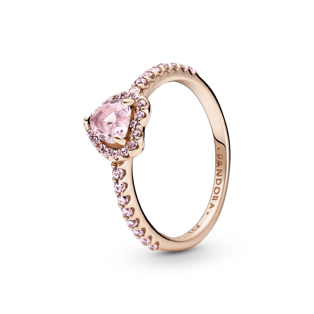 Anillo Corazón Elevado Oro rosa