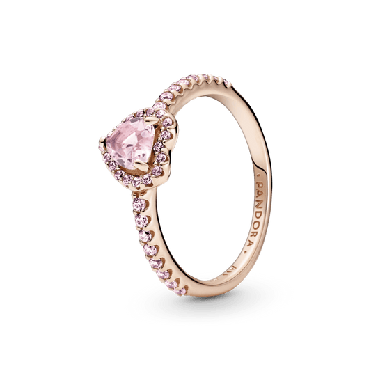 Anillo Corazón Elevado Oro rosa