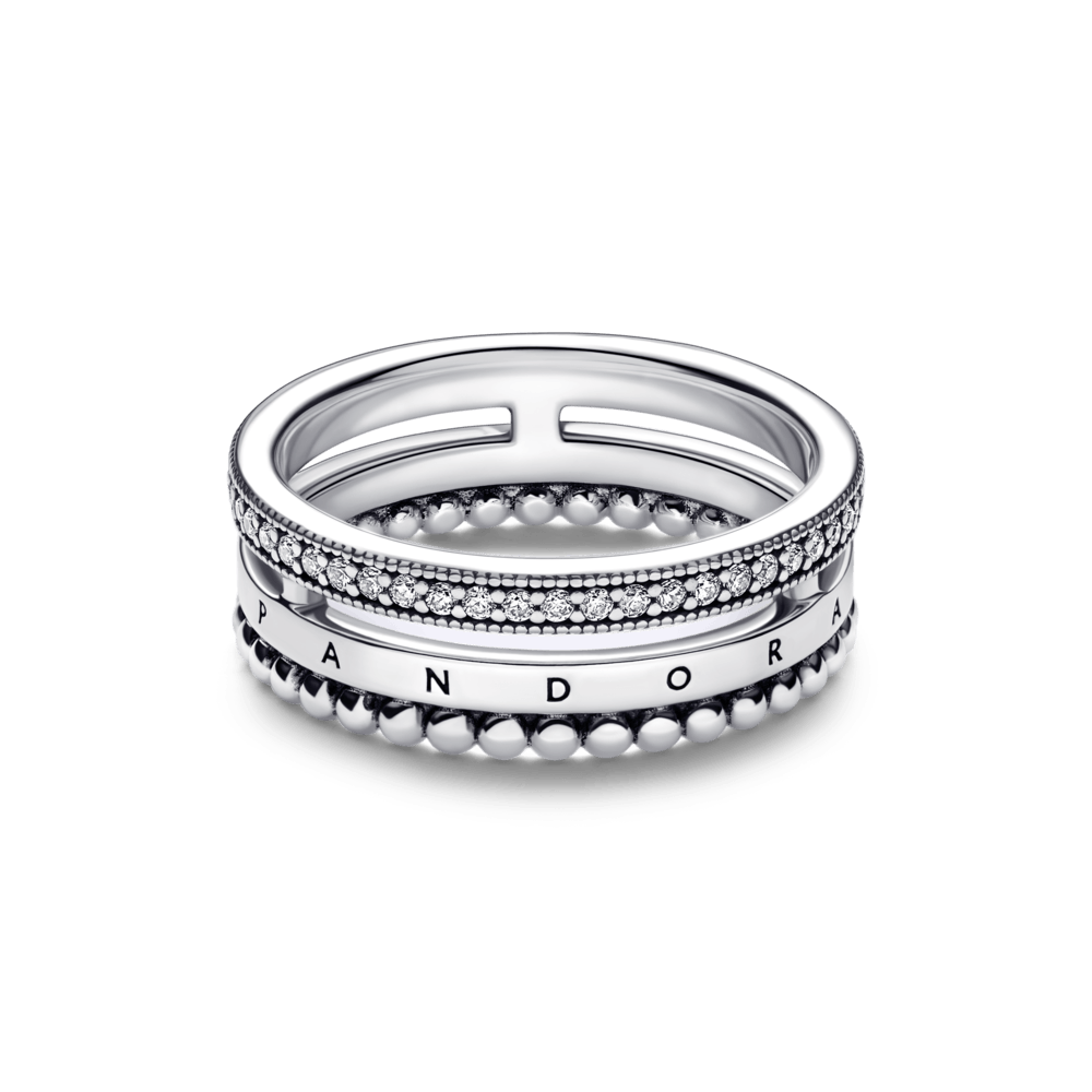 Anillo Pavé y Abalorios