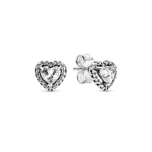 ¡PROMOCIÓN! Aretes corazón elevado blanco (única unidad)