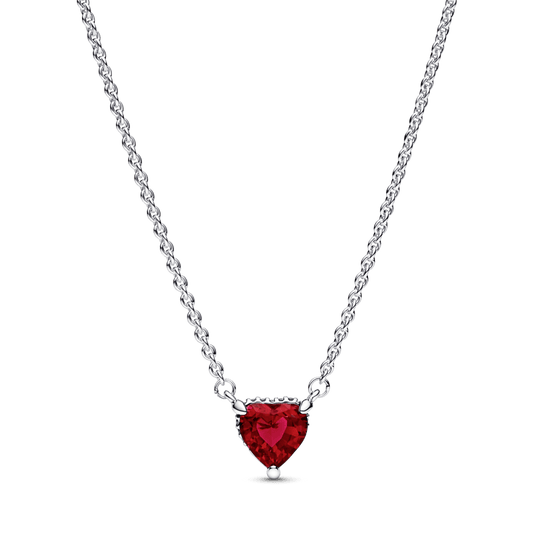 Collar Collier con Pendiente Halo de Corazón Reluciente