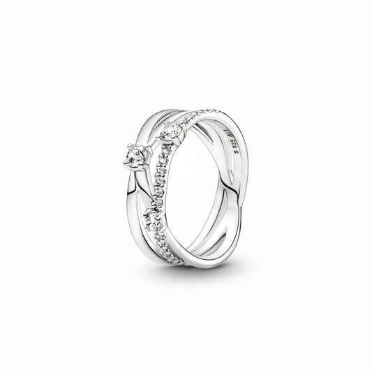 Anillo Banda Triple delgada