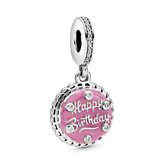 Charm Colgante Pastel de Cumpleaños Rosa