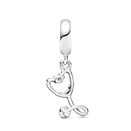 Charm Colgante de Estetoscopio en Forma de Corazón