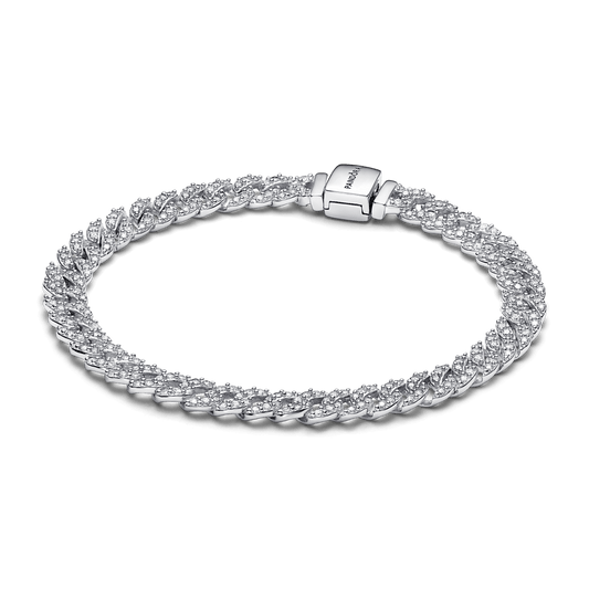 Brazalete Cadena Cubana en Pavé
