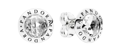 Aretes de Botón Signature Brillante