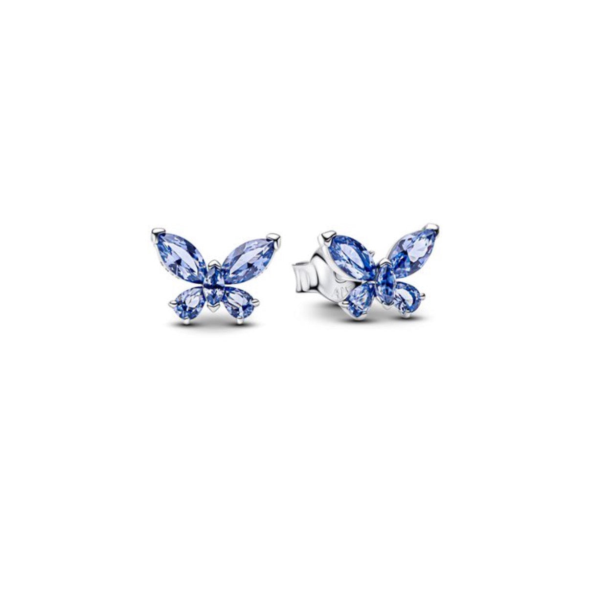 Aretes de botón Mariposa