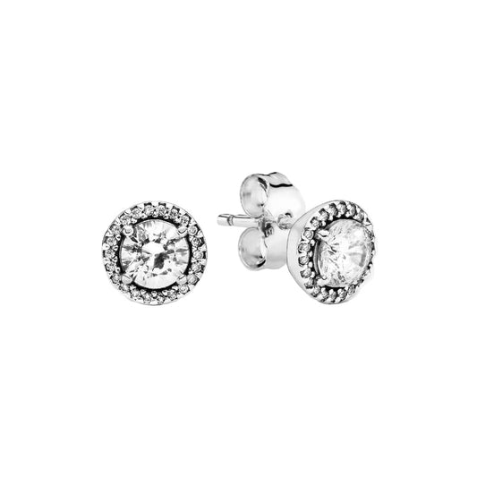 Aretes botón reluciente