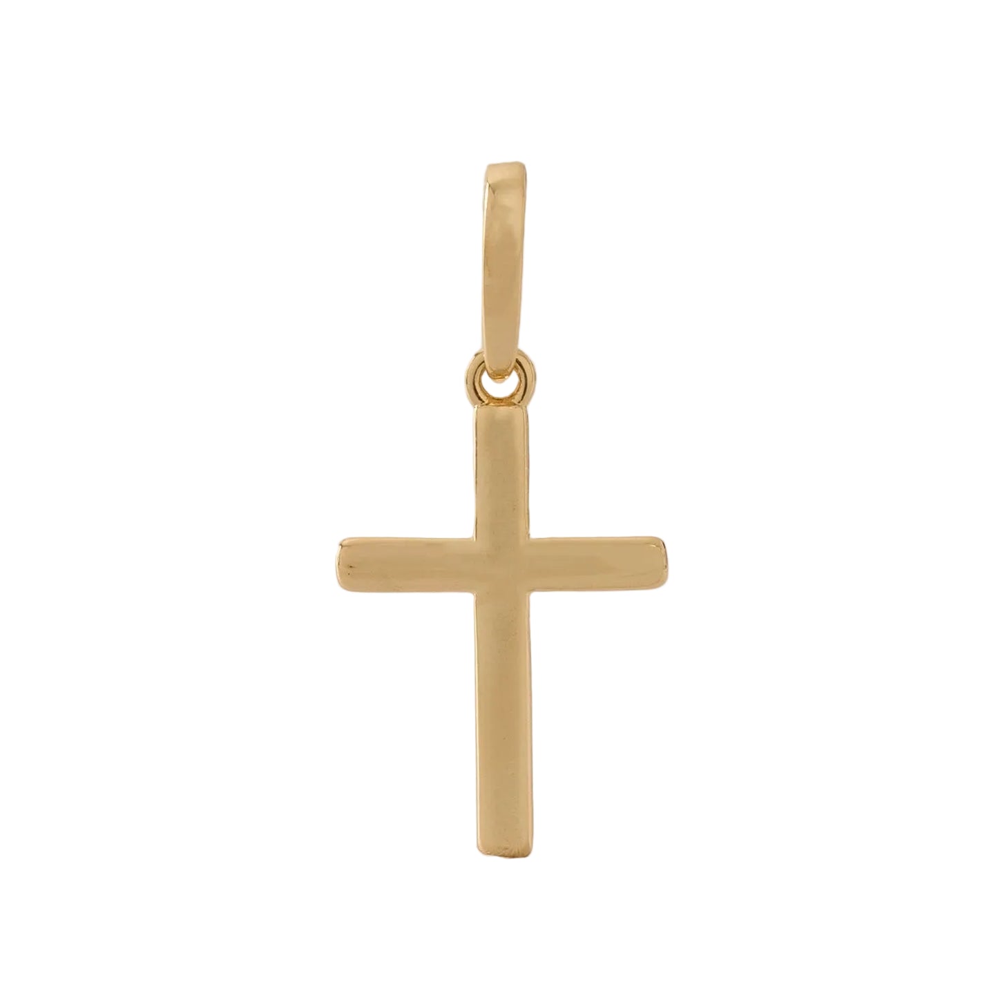 Dije Cruz Lisa Slim Oro Laminado 18k