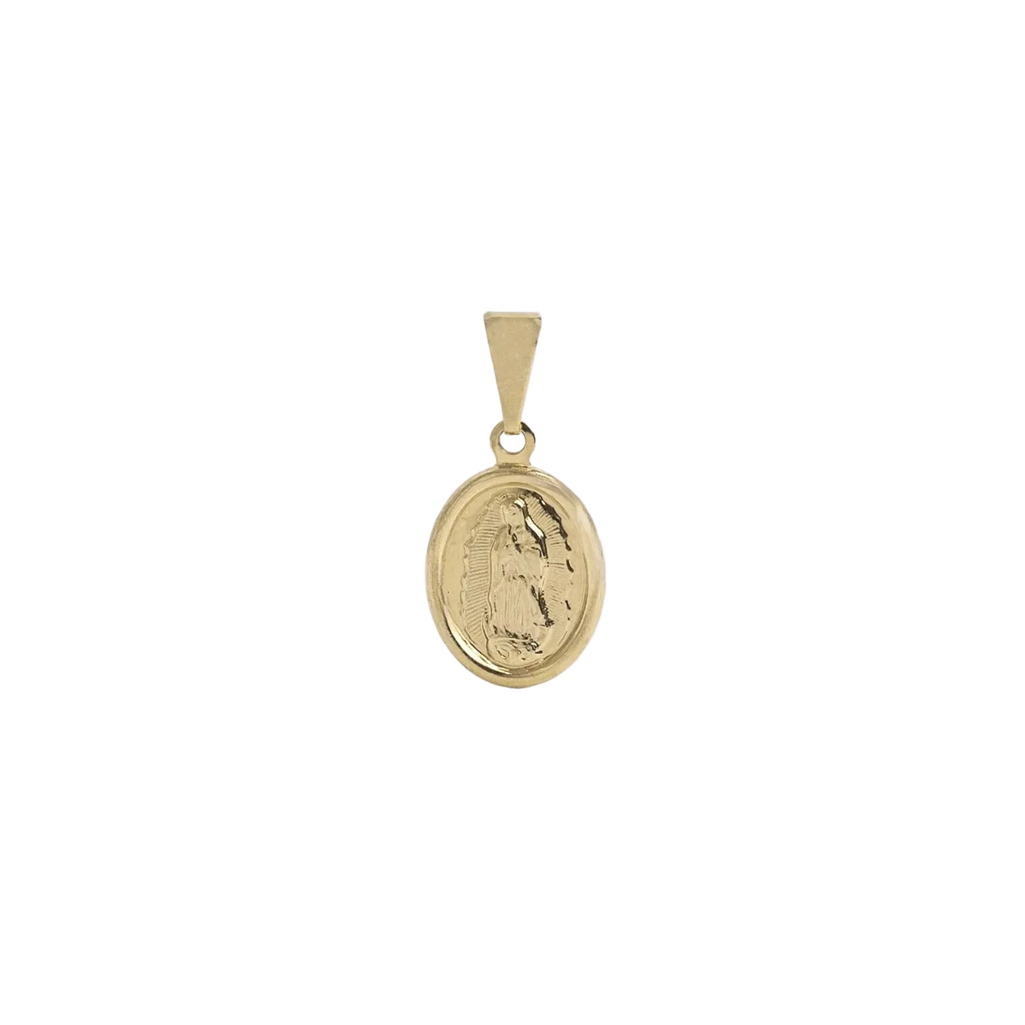 Dije Guadalupe Cóncavo Oro Laminado 18k