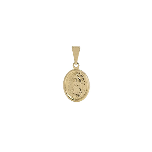 Dije Guadalupe Cóncavo Oro Laminado 18k