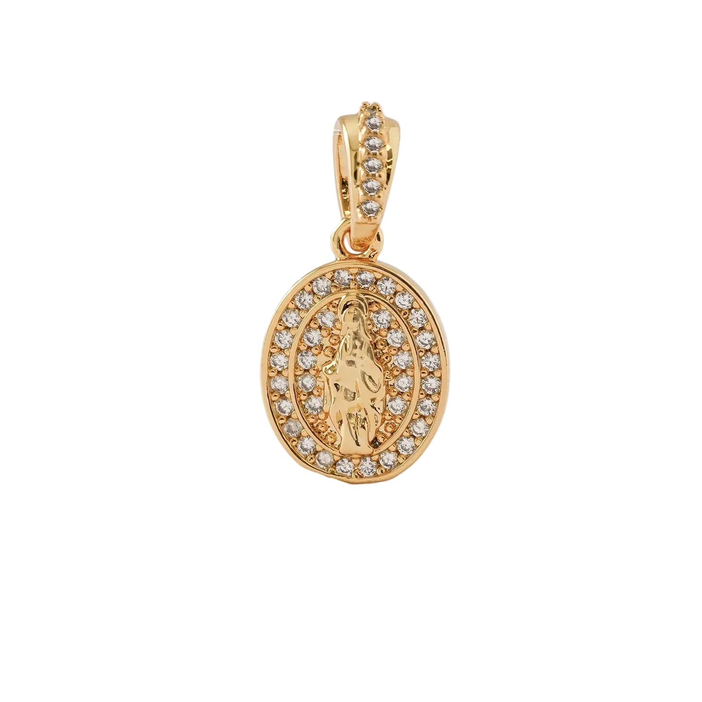 Dije Virgen María Milagrosa Oro Laminado 18k